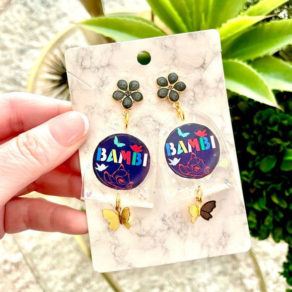 Bambi Acrylic Earrings - Picture 2 of 4